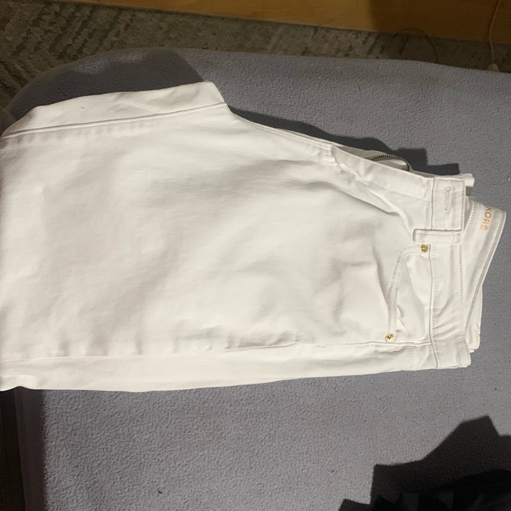All white jeans